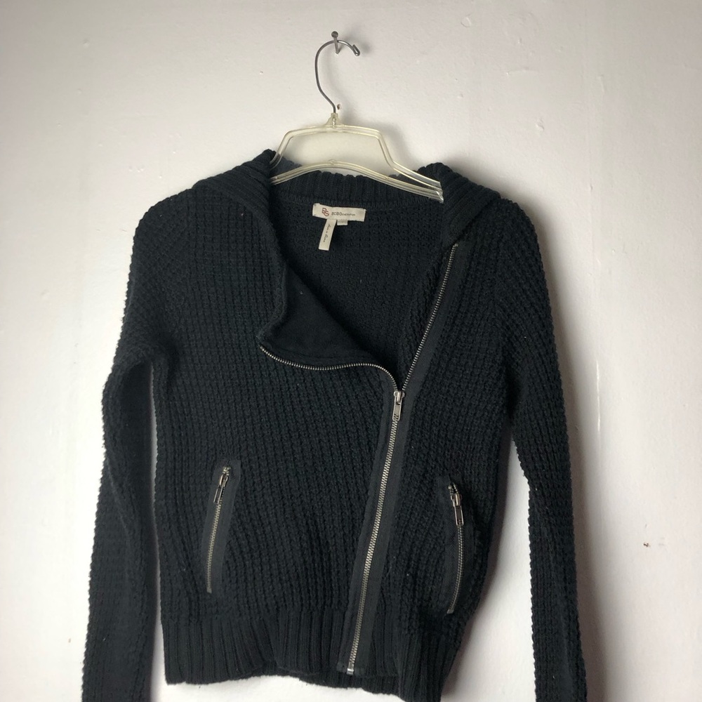 Bcbgeneration Black Knit Sweater With Zipper Side… - image 4